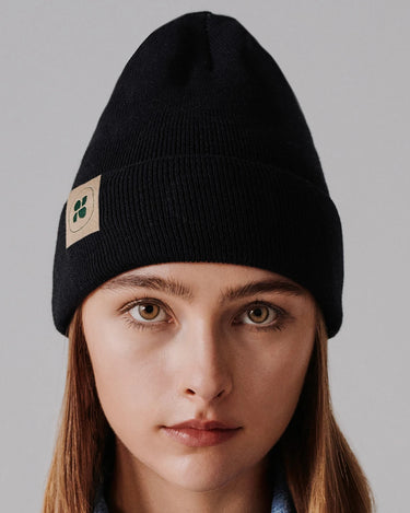 Black vegan beanie – sustainable and cruelty-free winter hat