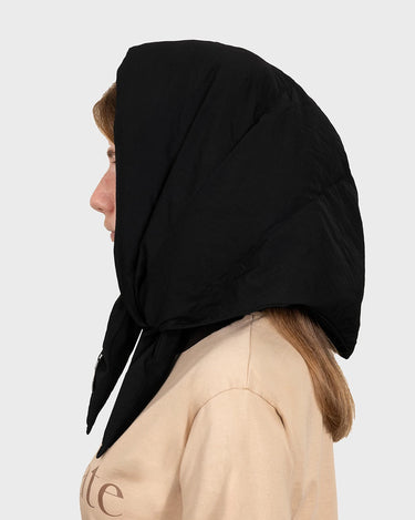 Black vegan headscarf cruelty free sustainable fashion