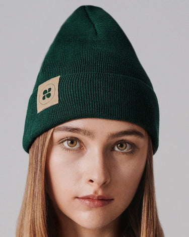 Green vegan beanie – sustainable and cruelty-free winter hat