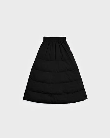 Black vegan winter skirt with quilted design made from recycled materials. - The New Orchard - Black / S
