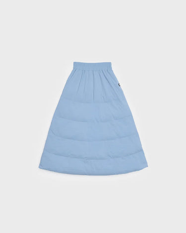 Sky blue vegan winter skirt made from recycled materials with quilted design. - The New Orchard - Sky Blue / S