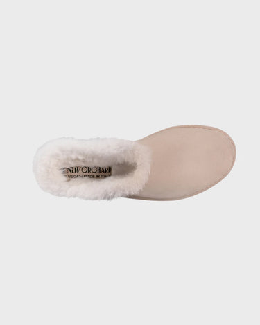Beige recycled fabric slippers sustainable soft footwear