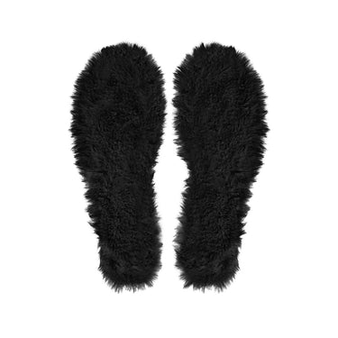 Black vegan faux fur insoles – cruelty-free warmth for shoes