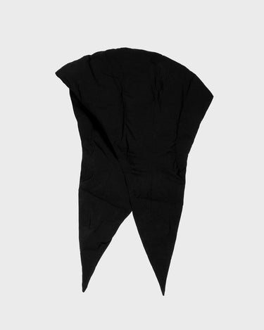 Black recycled cozy hooded scarf sustainable winter wear