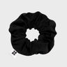 Black upcycled hair scrunchie eco friendly hair accessory