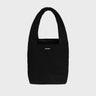 Black vegan shoulder bag and pouch eco friendly fashion set