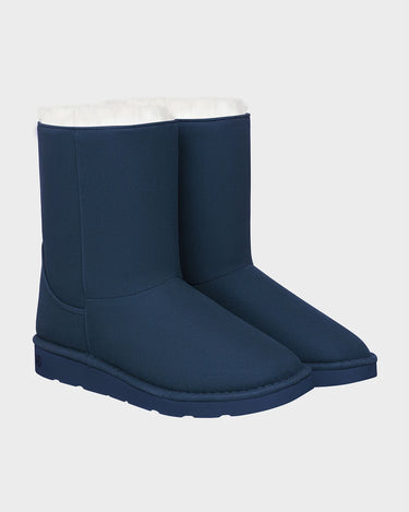 Blue vegan mid-calf boots – ethical and warm