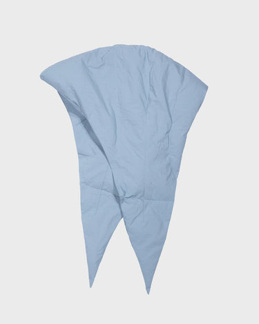 Blue winter hooded scarf vegan and sustainable