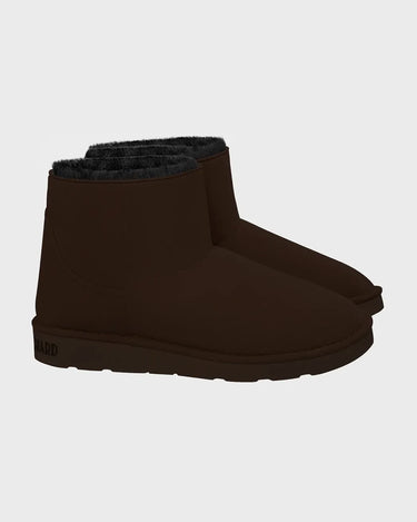 Cruelty-free dark brown ankle boots for men and women