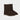 Dark brown vegan mid-calf boots with white faux fur lining