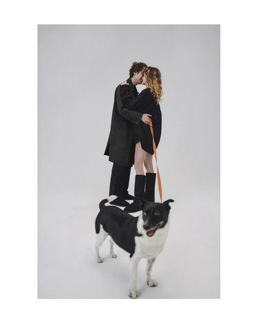 Eco-friendly black long vegan boots with crystals – tall fashion choice