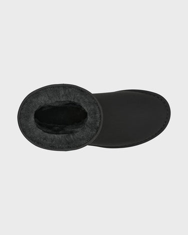 Ethical black vegan boots – mid-calf length