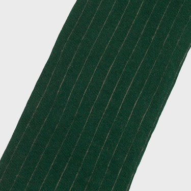 Ethical cotton dark green knee-high socks