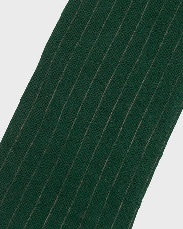 Ethical cotton dark green knee-high socks