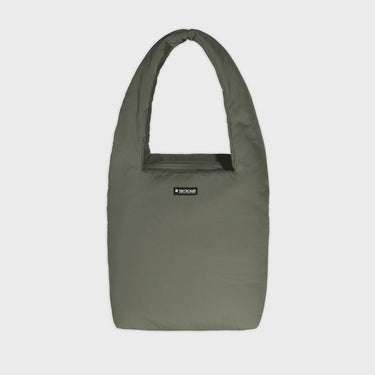 Grey vegan tote bag with pouch sustainable accessory