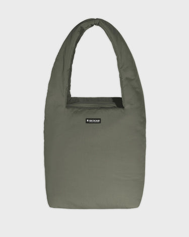 Grey vegan tote bag with pouch sustainable accessory