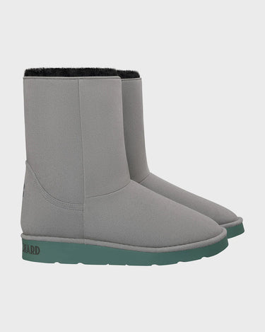 Grey green sole ugg-like boots – vegan and stylish