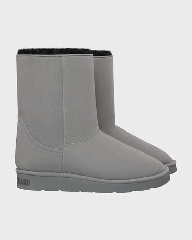 Grey vegan mid-calf boots – ethical and cozy design