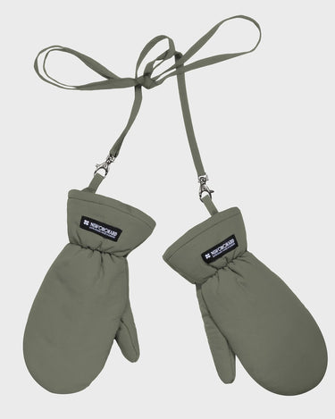Khaki green recycled vegan warm gloves eco friendly accessory