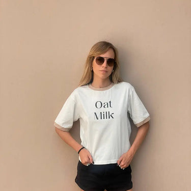 Oat Milk vegan slogan t-shirt