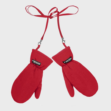 Red recycled vegan warm gloves eco friendly accessory