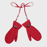 Red recycled vegan warm gloves eco friendly accessory