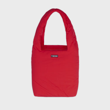 Red vegan crossbody bag with pouch cruelty free handbag
