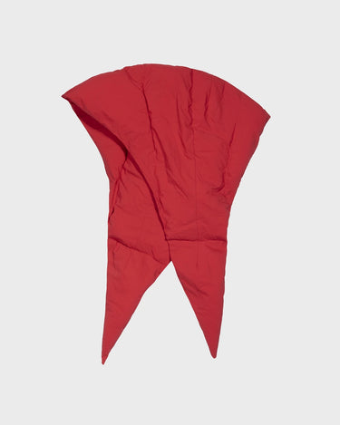 Red vegan headscarf cruelty free sustainable fashion