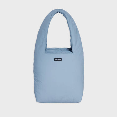 Sky blue vegan shoulder bag and pouch eco friendly fashion set