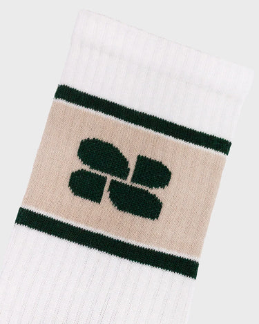 Soft white sustainable sports terry socks