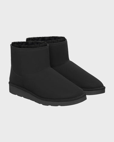 Sustainable black ugg-like boots – eco and vegan