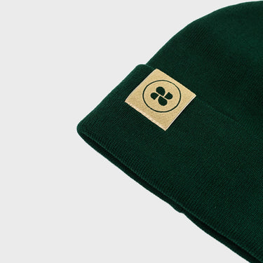 Sustainable green knit vegan beanie – ethical and warm