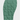 Close-up of a green shoe sole with a textured pattern on a white background
