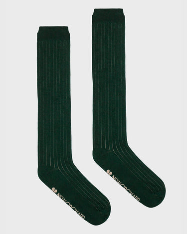 Vegan dark green knee-high socks