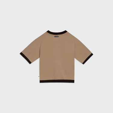 Vegan message t-shirt brown