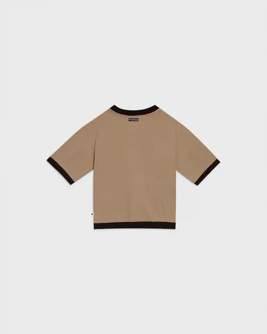 Vegan message t-shirt brown