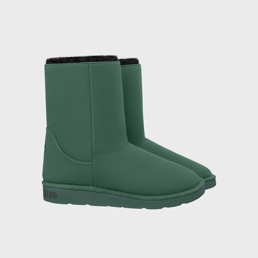 Vegan suede-look green boots