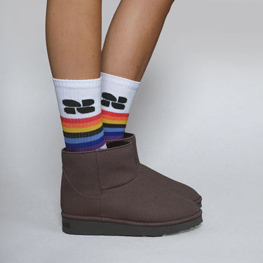 White pride sustainable cotton socks