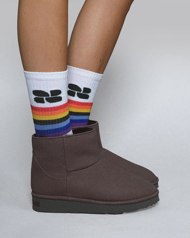 White pride sustainable cotton socks