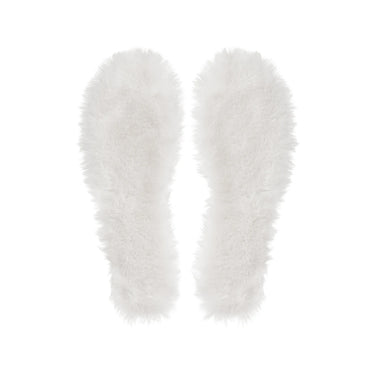 White vegan faux fur insoles – warm and cruelty-free shoe comfort
