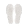 White vegan faux fur insoles – warm and cruelty-free shoe comfort