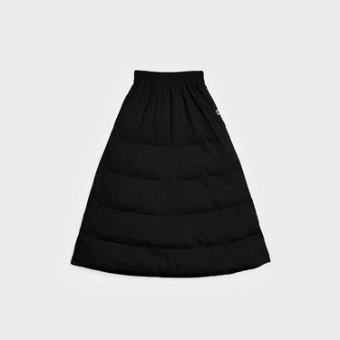 Black vegan winter skirt with quilted design made from recycled materials. - The New Orchard - Black / S