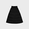 Black vegan winter skirt with quilted design made from recycled materials. - The New Orchard - Black / S