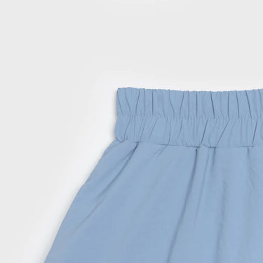 Sky blue winter skirt with elastic waistband made from vegan recycled materials. - The New Orchard - Sky Blue / S