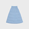 Sky blue vegan winter skirt made from recycled materials with quilted design. - The New Orchard - Sky Blue / S